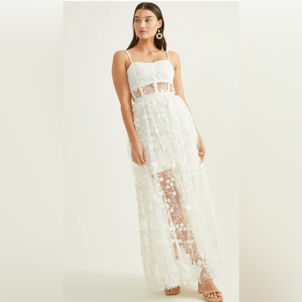 Altar’d State Evangeline Floral Maxi Dress Lg